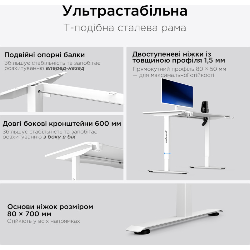 Стіл Anda Seat Xtreme E 140 White (AD-D-DD1-1400-06-W)