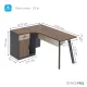 Стол OfficePro PG-F20A-14A-L