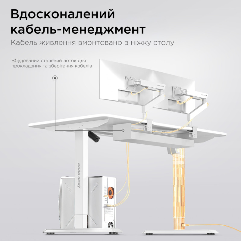 Стіл Anda Seat Xtreme 140 (AD-D-DD1-1400-07-W) White