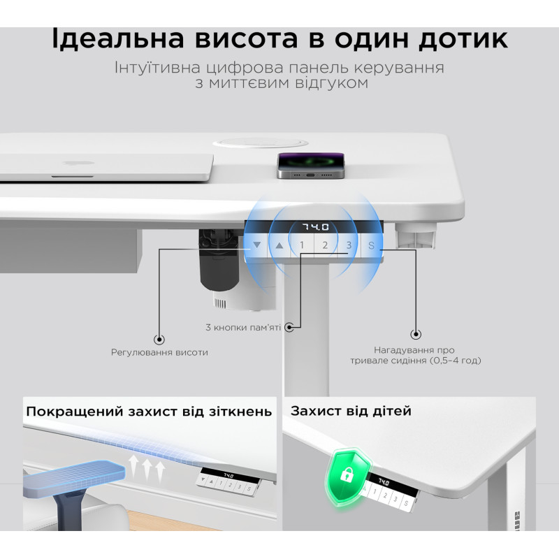 Стіл Anda Seat Xtreme Pro 140 White (AD-D-DD1-1400-08-W)