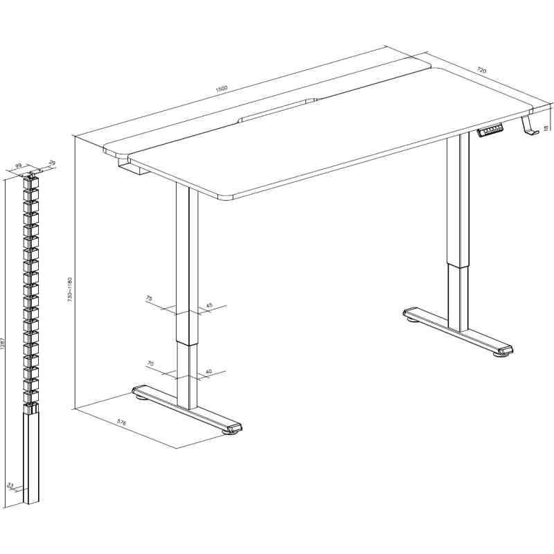 Стол Officepro ODE1575DW