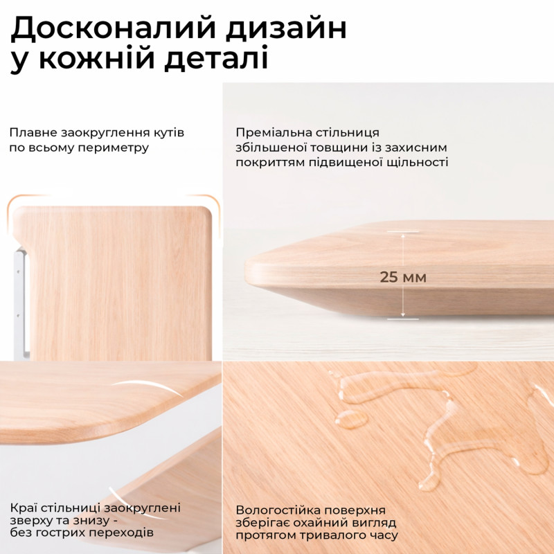 Стіл Sihoo D07 180х75 Maple/White (D07A-102/D07J-102-AB/D07-P)