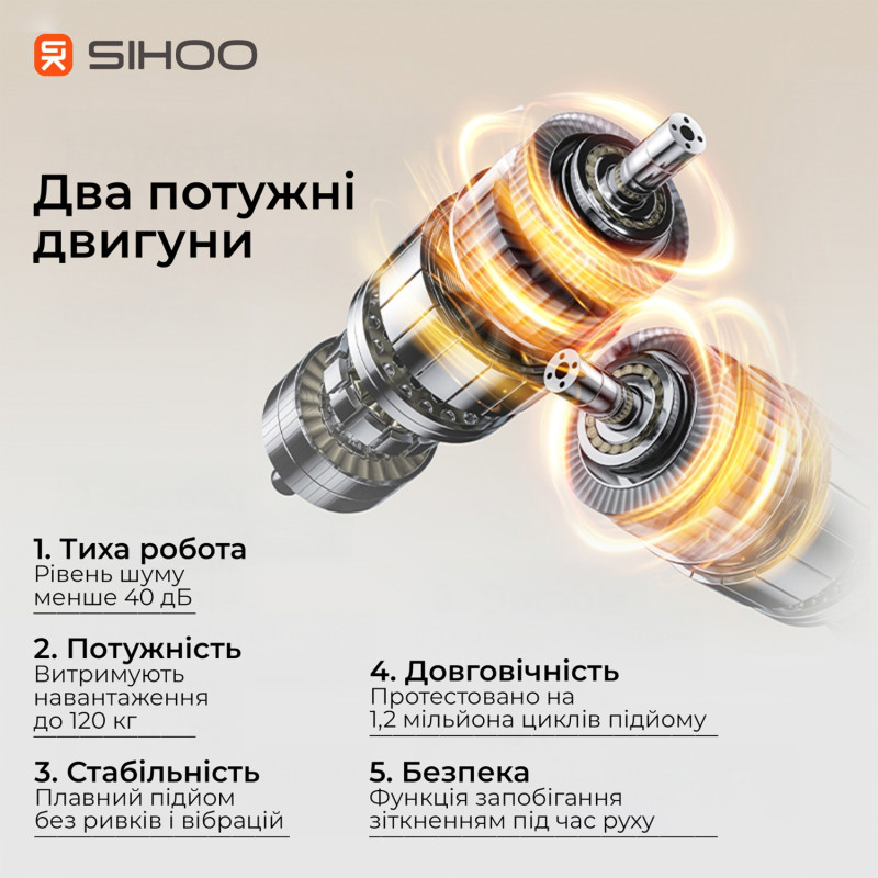 Стіл Sihoo D07 160х70 Maple/White (D07B-102/D07J-102-AB)