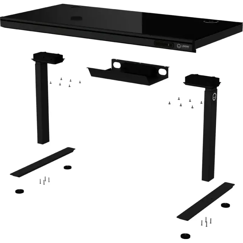 Стол Lorgar DP80G Glass Black (LRG-DP80G)