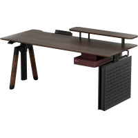 Стол Sihoo D07 160х70 Walnut/Black (D07B-101/D07J-101-AB)