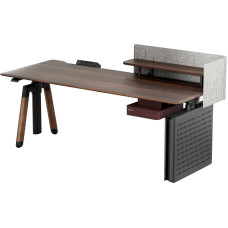 Стіл Sihoo D07 180х75 Walnut/Black (D07A-101/D07J-101-AB/D07-P)