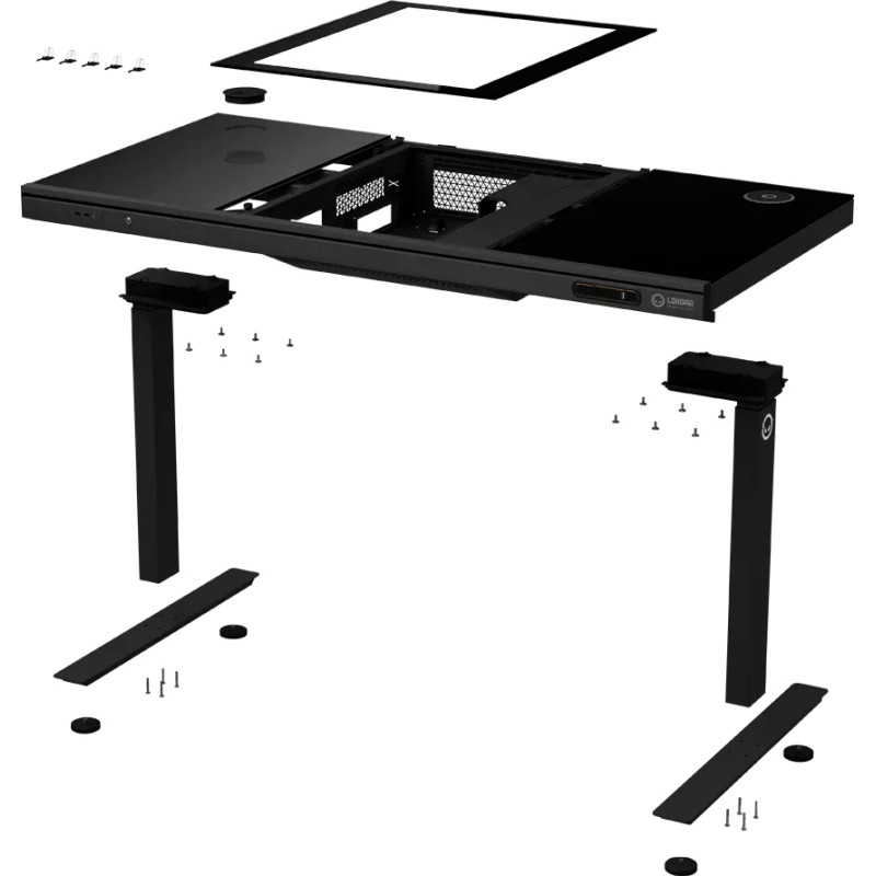 Стіл Lorgar DE90G Glass Black (LRG-DE90G)