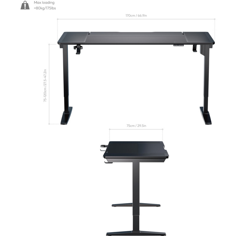 Стіл TX3 LAB-X Black (TEGD-7031101.11)