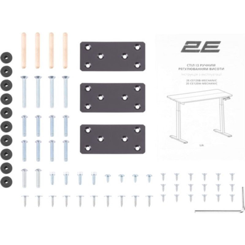 Стіл 2E CE120B Black (2E-CE120B-MECHANIC)