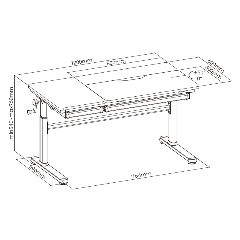 Стіл 2E CE301K White (2E-CE301K-MECHANIC)