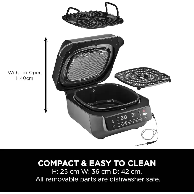 Мультипіч NINJA Foodi Air Grill & Air Fryer з Cooking probe EG351EU