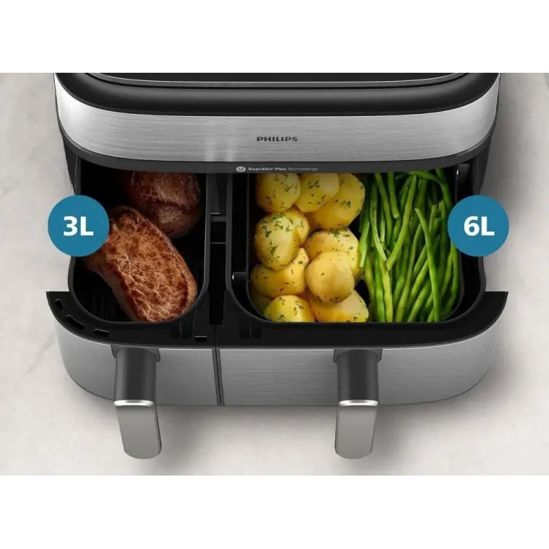 Мультипечь Philips Dual Basket Airfryer 5000 Series NA555/00