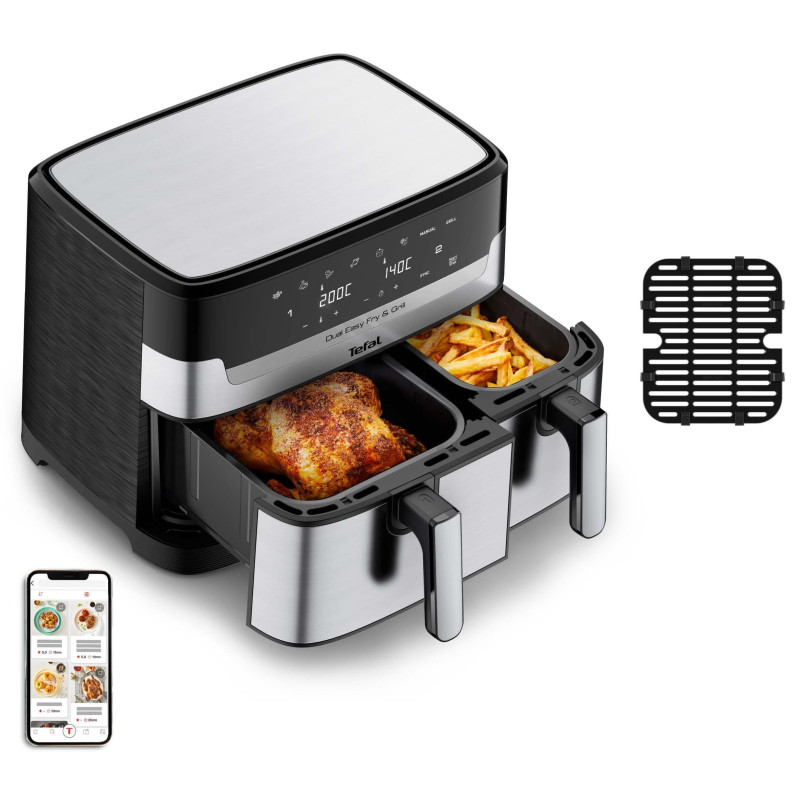 Мультипечь Tefal Dual Easy Fry & Grill Air Fryer EY905D10