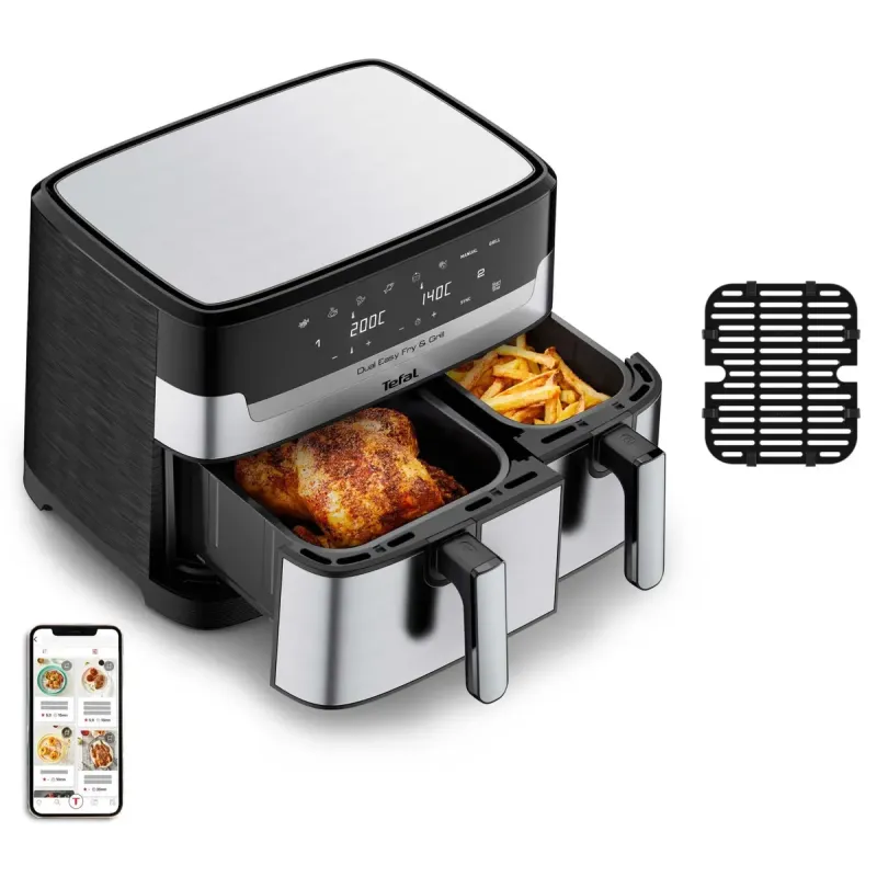 Мультипечь Tefal Dual Easy Fry & Grill Air Fryer EY905D10