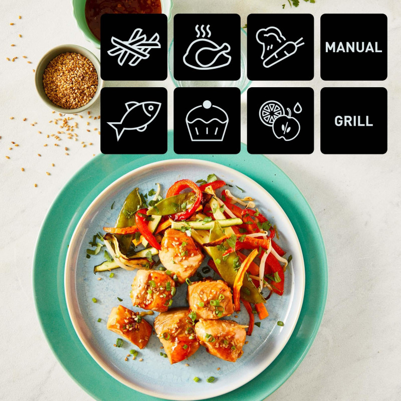 Мультипечь Tefal Dual Easy Fry & Grill Air Fryer EY905D10