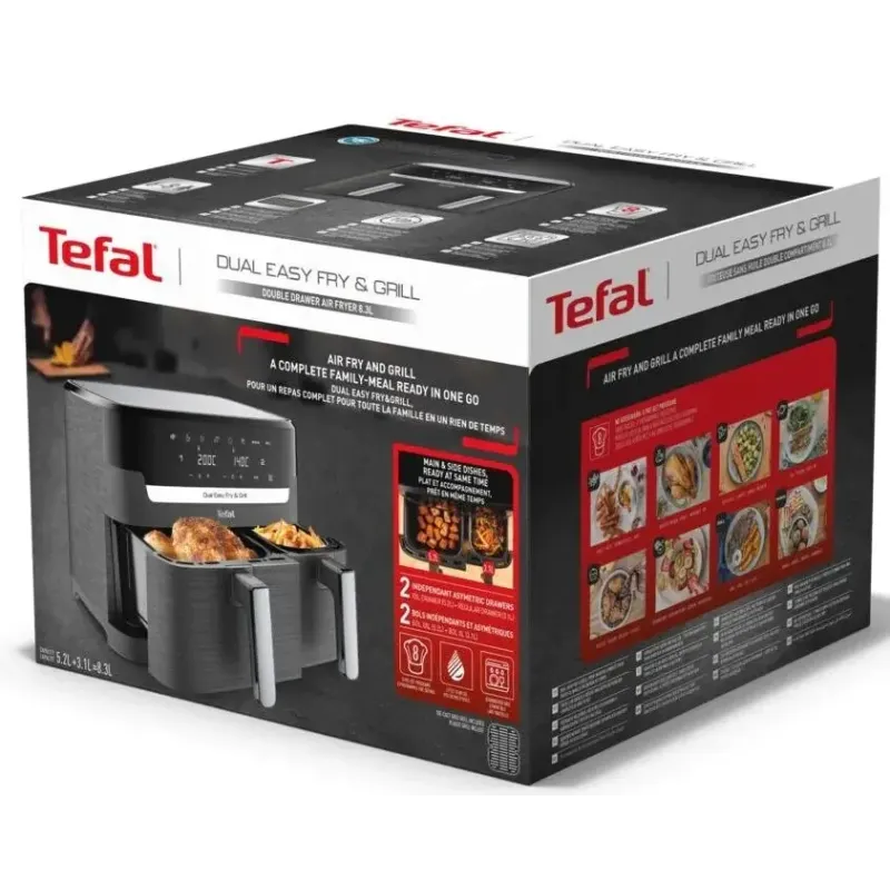Мультипечь Tefal Dual Easy Fry&Grill Air Fryer EY905B10
