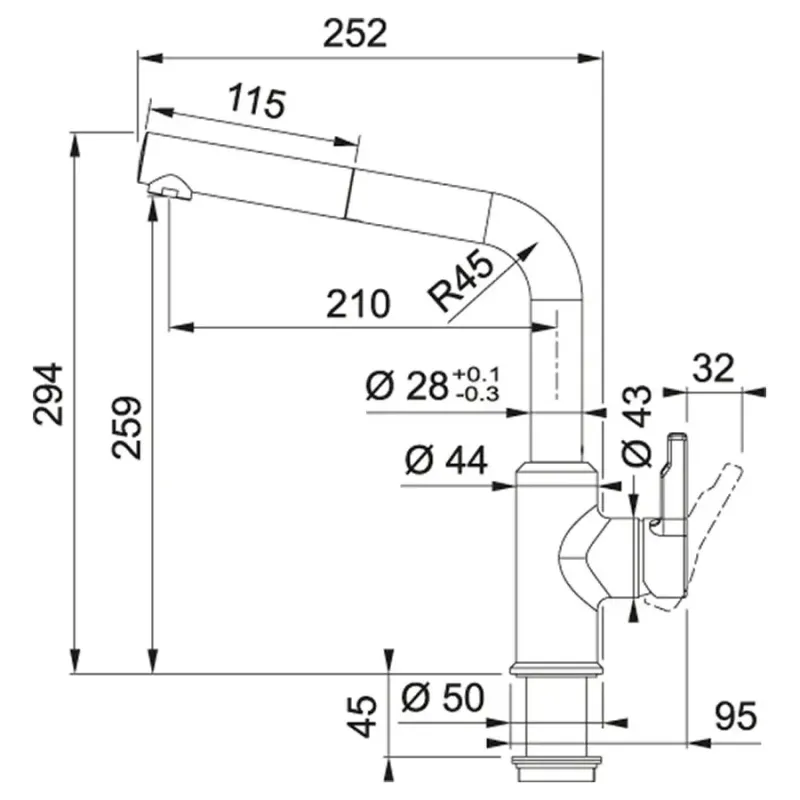 Смеситель Franke Urban 115.0595.091