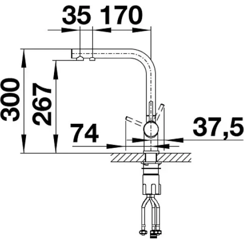 Змішувач Blanco FONTAS II 523136