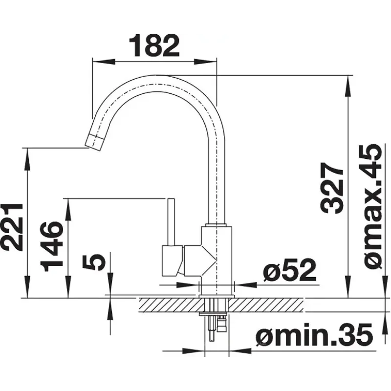 Смеситель Blanco MIDA 517742