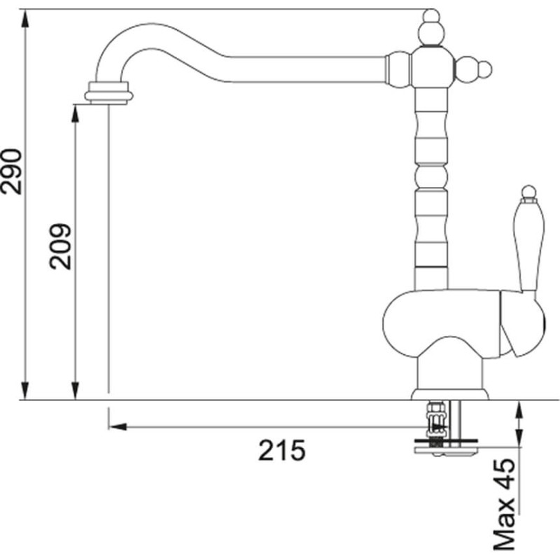 Смеситель FRANKE OLD ENGLAND 115.0028.205