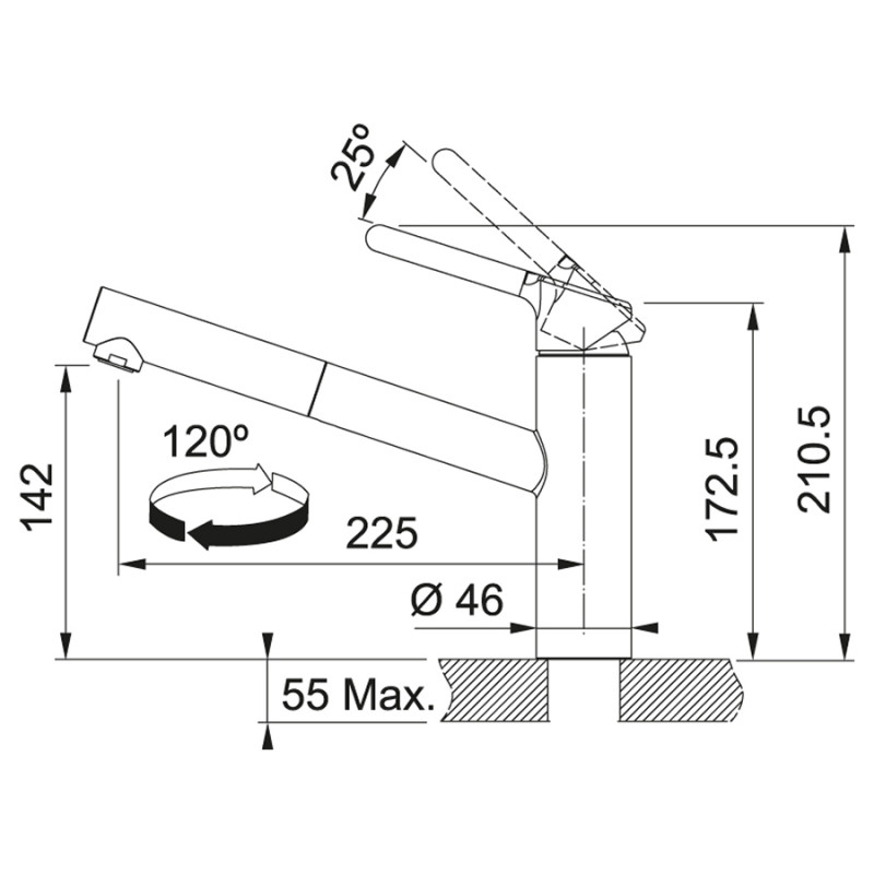 Смеситель Franke Orbit Pull Out 115.0623.141