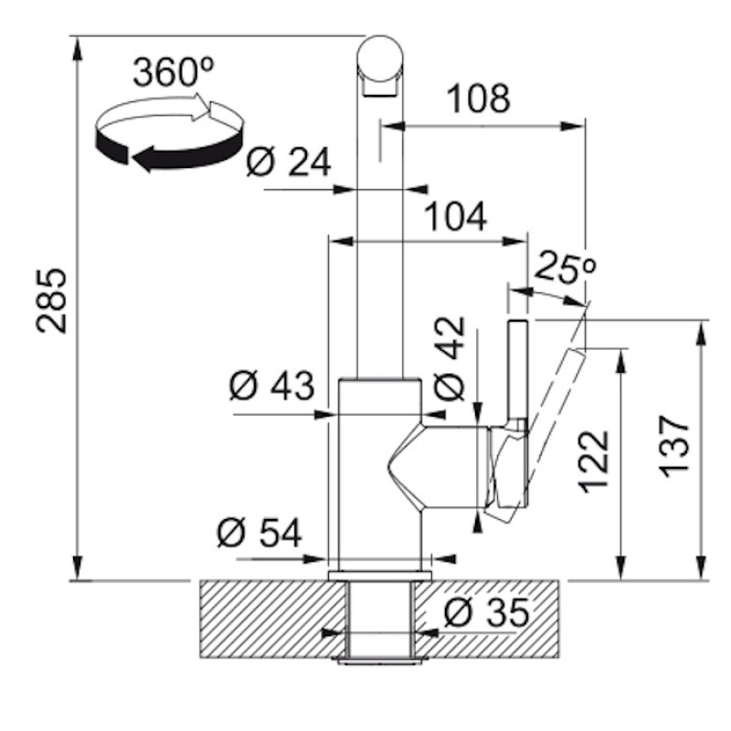 Смеситель Franke Lina L Pull Out 115.0728.488
