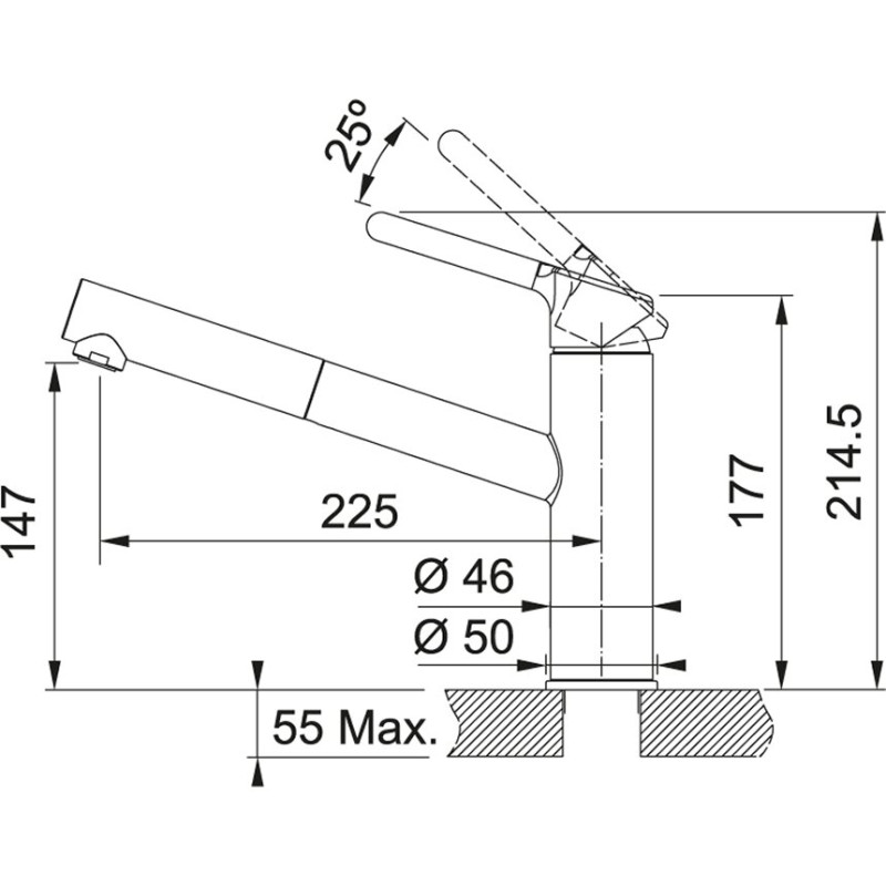 Смеситель Franke Orbit Pull Out 115.0623.147