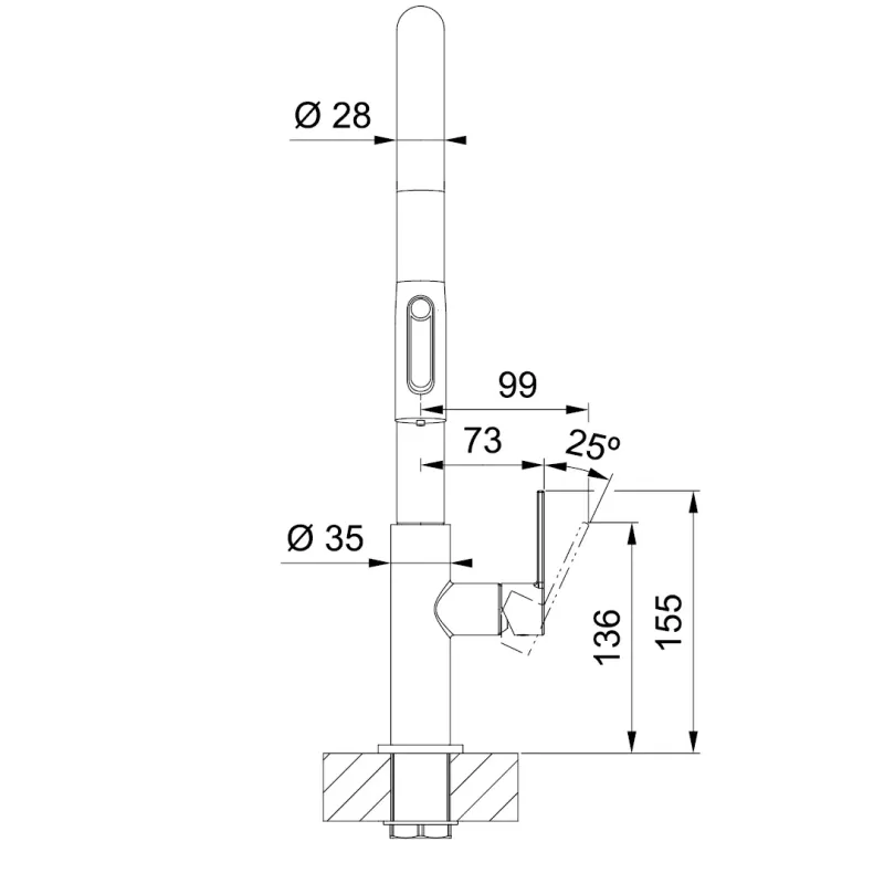 Смеситель Franke Maris Slim J Pull Down 120.0736.602