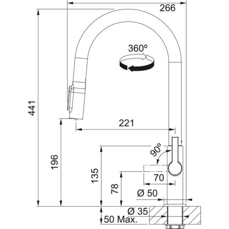 Змішувач Franke Maris Slim J Pull Down 120.0736.601