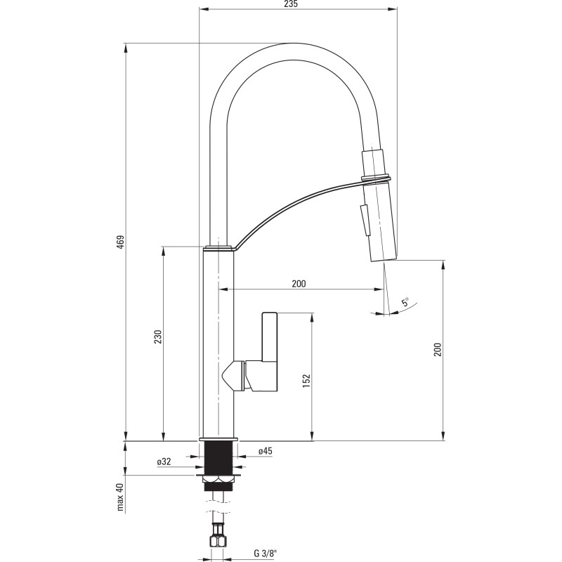 Смеситель Deante Gerbera BGB B720
