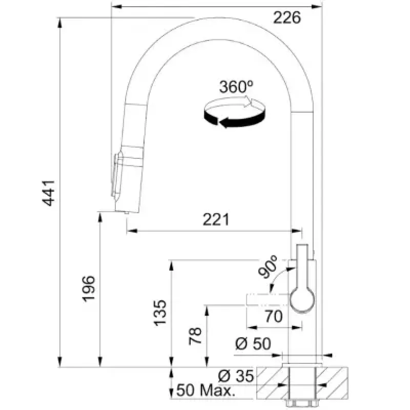 Змішувач Franke Maris Slim J Pull Down 120.0736.603