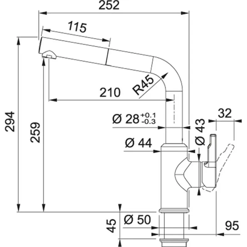Смеситель Franke Urban 115.0627.523