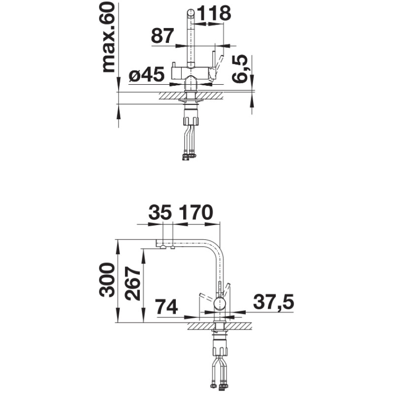 Смеситель Blanco FONTAS II 523128