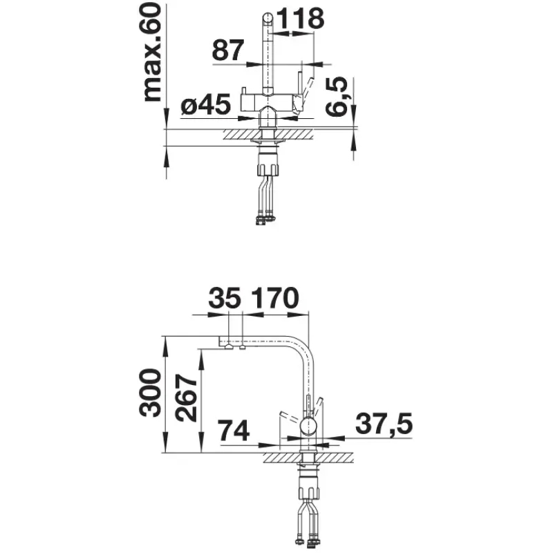 Смеситель Blanco FONTAS II 523128