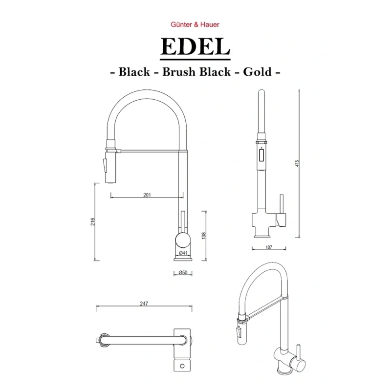 Gunter&Hauer EDEL Brush Black