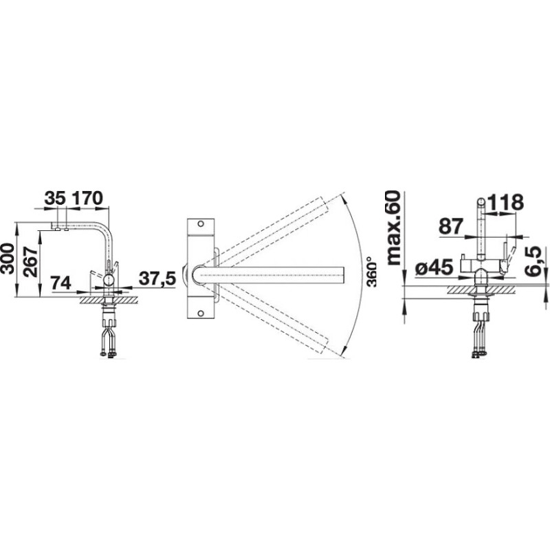 Смеситель Blanco FONTAS II 523129