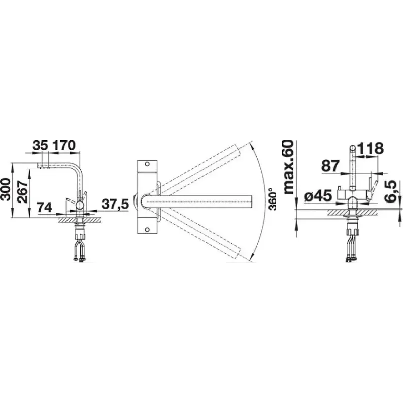 Смеситель Blanco FONTAS II 523129