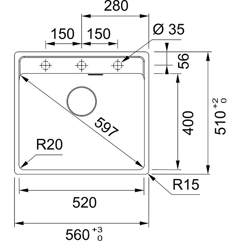 Кухонна мийка Franke Maris MRG 610-52 TL (114.0668.819)
