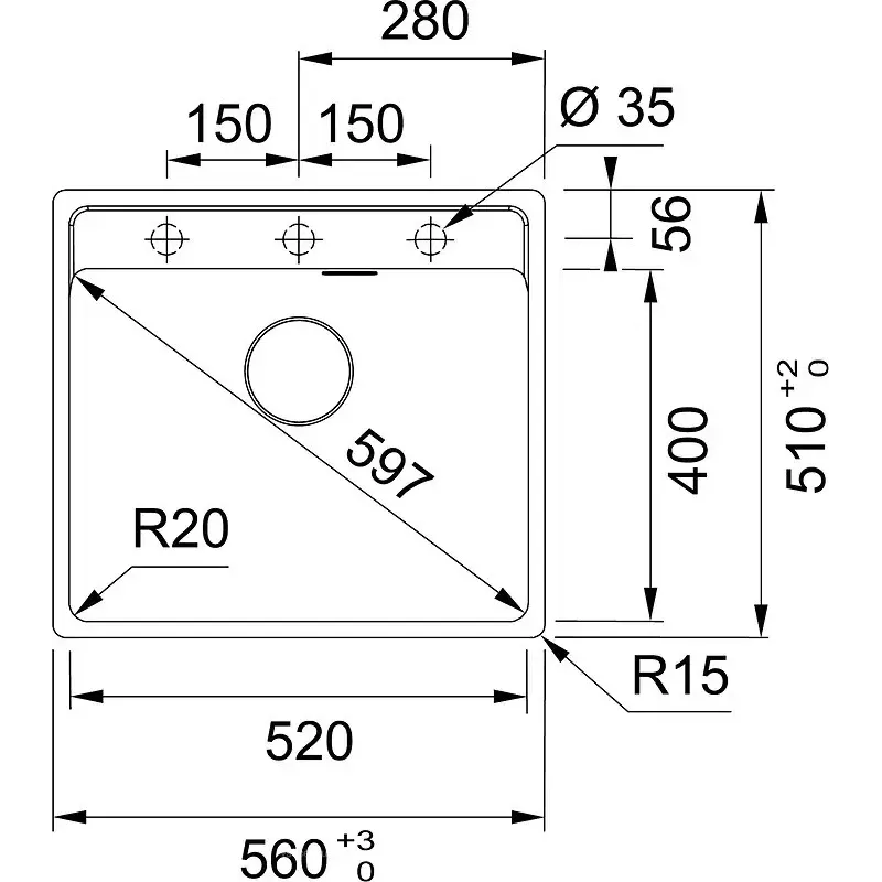 Кухонная мойка Franke Maris MRG 610-52 TL (114.0668.819)