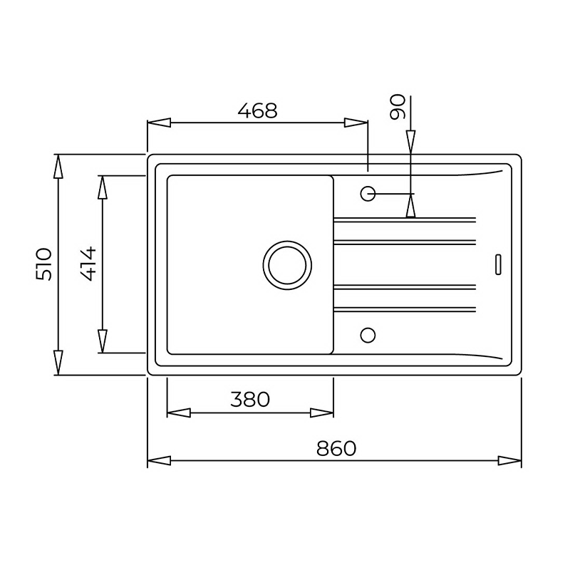 Кухонная мойка Teka Stone 50 B-TG 1B 1D 115330020