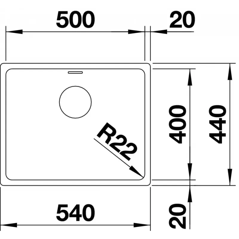 Кухонная мойка Blanco ANDANO 500-U 522967