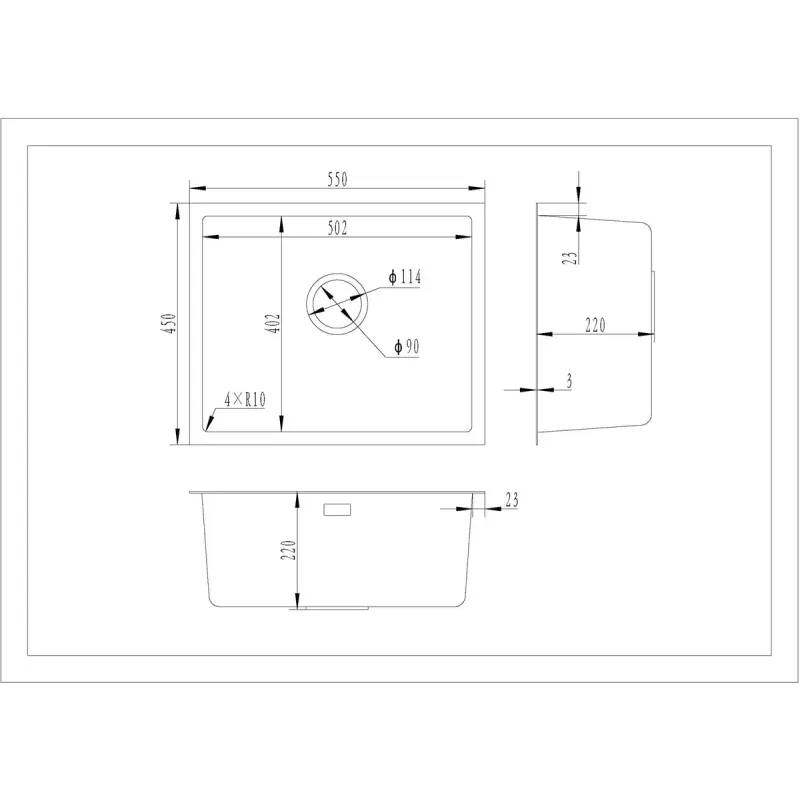 Кухонна мийка Gunter&Hauer Ruwer 5522 Black