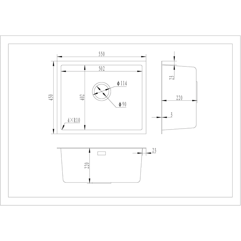 Кухонна мийка Gunter&Hauer Ruwer 5522 Inox Honey