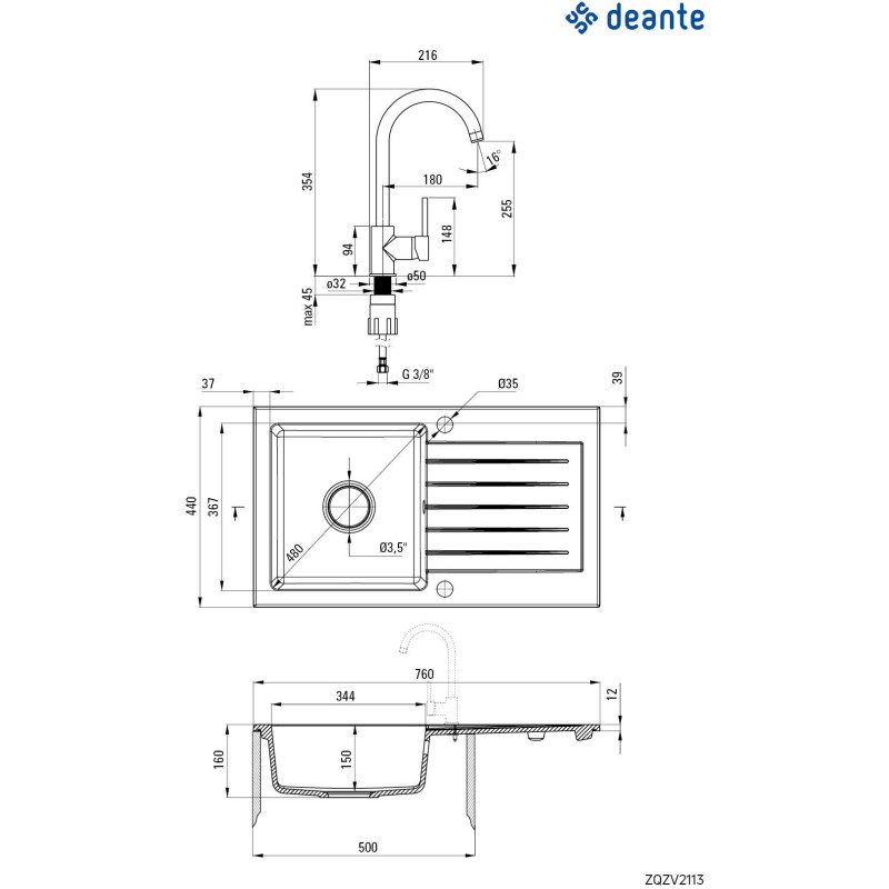 Deante ZQZV2113
