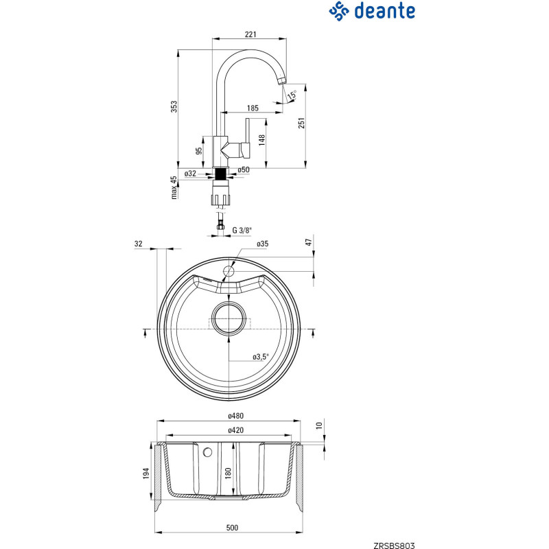 Deante ZRSBS803