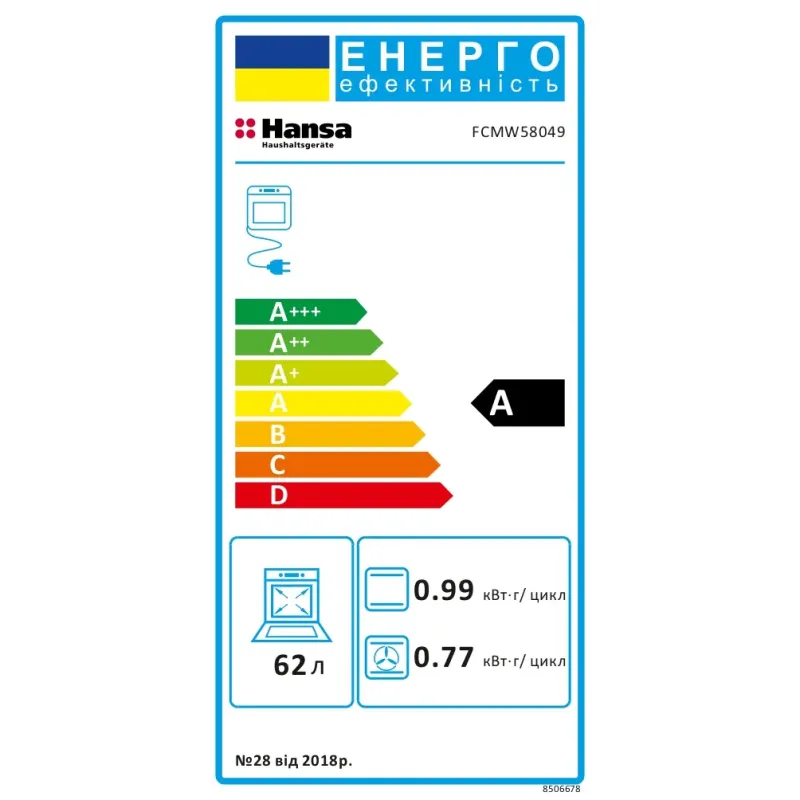 Кухонна плита Hansa FCMW58049