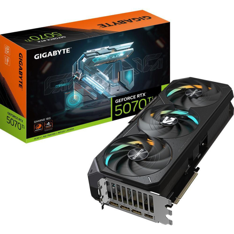 Видеокарта GIGABYTE GeForce RTX 5070 Ti GAMING 16G (GV-N507TGAMING-16GD)