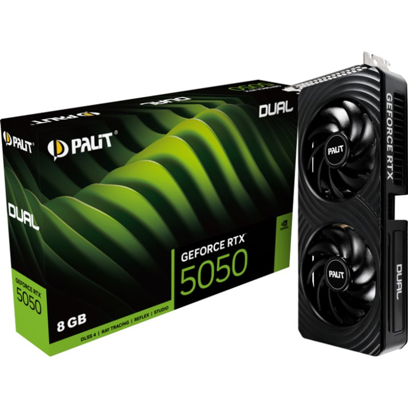 Видеокарта Palit GeForce RTX 5050 Dual (NE65050019P1-GB2070D)