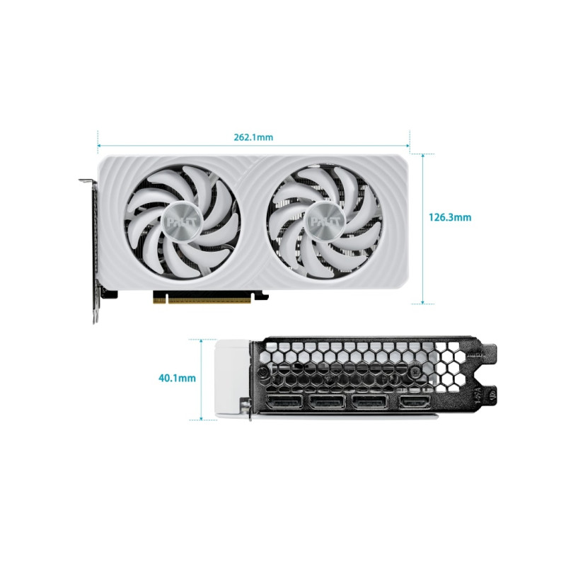 Видеокарта Palit GeForce RTX 5060 White OC (NE75060U19P1-GB2063M)