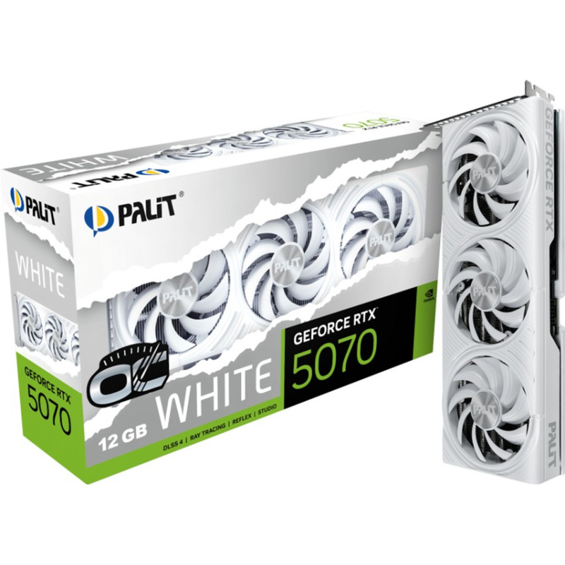 Видеокарта Palit GeForce RTX 5070 White OC (NE75070U19K9-GB2050W)